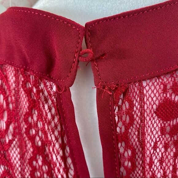 New with Tags Acevog Brand Cold Shoulder Chiffon Mini Patchwork Dress Size XXL - Picture 11 of 14